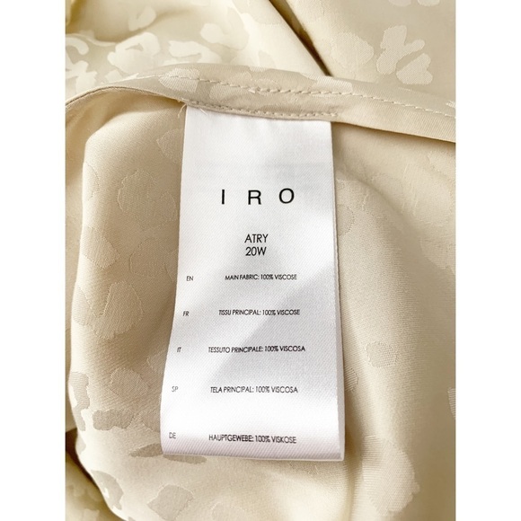 nwt IRO Arty Neutral Leopard Print Ecru Midi Dress - Picture 8 of 11